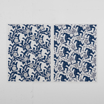 Pattern of corruption (blue white)