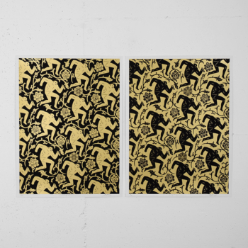 Pattern of corruption (gold black)