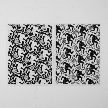 Pattern of corruption (black/white)