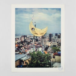 Casa Amarela, JR on the moon, Favela Morro da Providência, Rio de Janeiro, Brazil, 2017