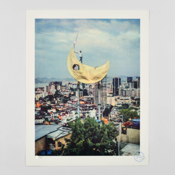 Casa Amarela, JR on the moon, Favela Morro da Providência, Rio de Janeiro, Brazil, 2017