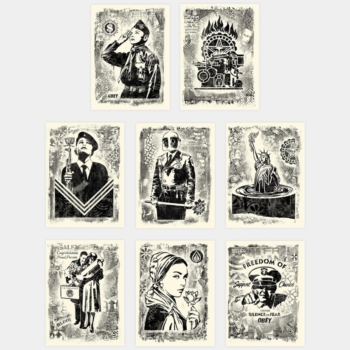 Damaged stencil series