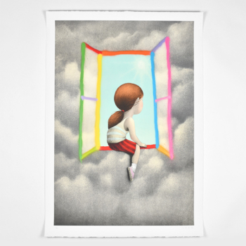 At the window