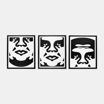 Obey 3 face white (set)