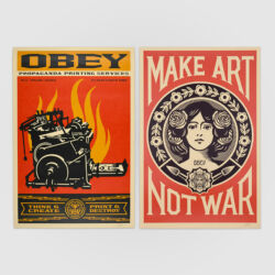Print and destroy + Make Art not war (offset)