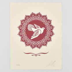 Peace dove letterpress