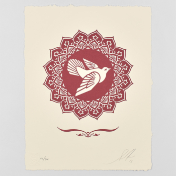 Peace dove letterpress