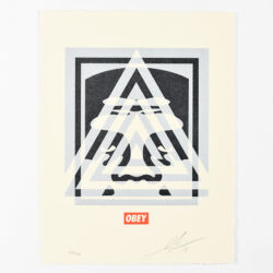 Pyramid top icon letterpress
