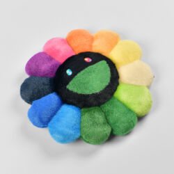 Flower cushion (rainbow and black)