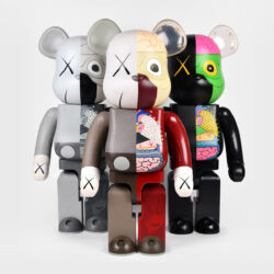 Bearbrick Dissected Companion 1000% (black, brown, grey)