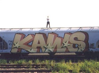 Kaws-graffiti-old-wall-train-painting-spray-web