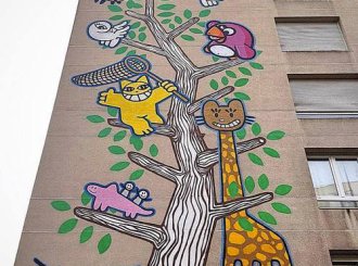 Mr-Chat-Birdy-Kids-Villeurbanne-immeuble-graffiti-mural-wall-painting-print-street-art-urbain-building-2013-web