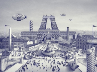 Ugo Gattoni caravan palace album project video clip illustration Ugo Gattoni caravan palace album project video clip illustration
